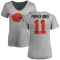 Women's Donovan Peoples-Jones Name & Number Slim Fit T-Shirt - Ash