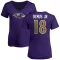 Women's Dontay Demus Jr. Name & Number V-Neck T-Shirt - Purple