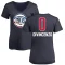 Women's Donte DiVincenzo Name and Number Banner Wave V-Neck T-Shirt - Navy