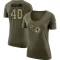 Women's Dontrell Hilliard Legend Salute to Service Scoop Neck T-Shirt - Olive