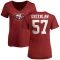 Women's Dre Greenlaw Name & Number Slim Fit T-Shirt - Red