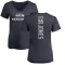 Women's Dre'Mont Jones Backer Slim Fit T-Shirt - Navy