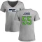 Women's Dre'Mont Jones Name & Number Slim Fit T-Shirt - Ash