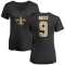 Women's Drew Brees Name & Number Slim Fit T-Shirt - Black