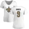 Women's Drew Brees Name & Number Slim Fit T-Shirt - White