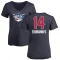 Women's Drew Eubanks Name and Number Banner Wave V-Neck T-Shirt - Navy