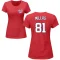 Women's Drew Millas Name & Number T-Shirt - Red