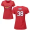 Women's Drew Rom Name & Number T-Shirt - Red