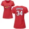 Women's Drew VerHagen Name & Number T-Shirt - Red