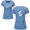 Women's Drew Waters Name & Number T-Shirt - Light Blue