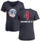 Women's Duane Washington Jr. Name and Number Banner Wave V-Neck T-Shirt - Navy