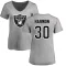 Women's Duron Harmon Name & Number Slim Fit T-Shirt - Ash