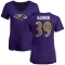 Women's Duron Harmon Name & Number V-Neck T-Shirt - Purple