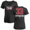 Women's Dustin Byfuglien Name and Number Banner Wave V-Neck T-Shirt - Black