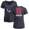 Women's Dwight Gooden Name and Number Banner Wave V-Neck T-Shirt - Navy