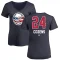 Women's Dylan Cozens Name and Number Banner Wave V-Neck T-Shirt - Navy