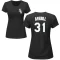 Women's Earl Averill Name & Number T-Shirt - Black