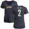 Women's Easton Stick Name & Number Slim Fit V-Neck T-Shirt - Navy