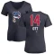 Women's Ed Ott Name and Number Banner Wave V-Neck T-Shirt - Navy