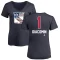 Women's Eddie Giacomin Name and Number Banner Wave V-Neck T-Shirt - Navy