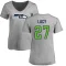 Women's Eddie Lacy Name & Number Slim Fit T-Shirt - Ash