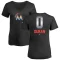 Women's Edward Duran Midnight Mascot V-Neck T-Shirt - Black