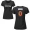 Women's Edward Duran Name & Number T-Shirt - Black