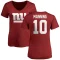 Women's Eli Manning Name & Number Slim Fit T-Shirt - Red