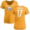 Women's Eli Rogers Name & Number Slim Fit T-Shirt - Gold