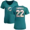 Women's Elijah Campbell Name & Number Slim Fit T-Shirt - Aqua