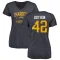 Women's Elijah Dotson Distressed Name & Number Slim Fit V-Neck T-Shirt - Navy