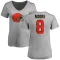 Women's Elijah Moore Name & Number Slim Fit T-Shirt - Ash