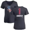 Women's Elvis Andrus Name and Number Banner Wave V-Neck T-Shirt - Navy