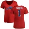 Women's Emmanuel Sanders Name & Number Slim Fit T-Shirt - Red