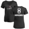 Women's Enrique Hernandez Midnight Mascot V-Neck T-Shirt - Black