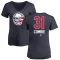 Women's Eric Comrie Name and Number Banner Wave V-Neck T-Shirt - Navy