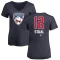 Women's Eric Staal Name and Number Banner Wave V-Neck T-Shirt - Navy