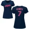 Women's Eric Stamets Name & Number T-Shirt - Navy