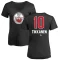 Women's Esa Tikkanen Name and Number Banner Wave V-Neck T-Shirt - Black