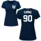 Women's Estevan Florial Name & Number T-Shirt - Navy