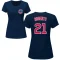 Women's Ethan Roberts Name & Number T-Shirt - Navy