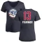 Women's Evan Fournier Name and Number Banner Wave V-Neck T-Shirt - Navy