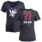 Women's Evgeni Malkin Name and Number Banner Wave V-Neck T-Shirt - Navy