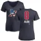 Women's Felipe Alou Name and Number Banner Wave V-Neck T-Shirt - Navy