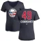 Women's Filip Cederqvist Name and Number Banner Wave V-Neck T-Shirt - Navy