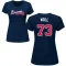 Women's Forrest Wall Name & Number T-Shirt - Navy