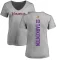 Women's Fran Tarkenton Backer V-Neck T-Shirt - Ash