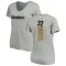 Women's Franco Harris Backer V-Neck T-Shirt - Ash