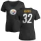 Women's Franco Harris Name & Number Slim Fit T-Shirt - Black