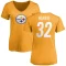 Women's Franco Harris Name & Number Slim Fit T-Shirt - Gold